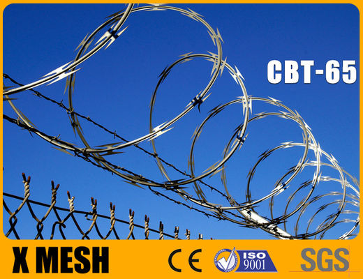 CBT 65 タイプ コンチェルティーナワイヤ SUS 304 材料 厚さ 0.5mm 安全フェンス